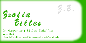 zsofia billes business card